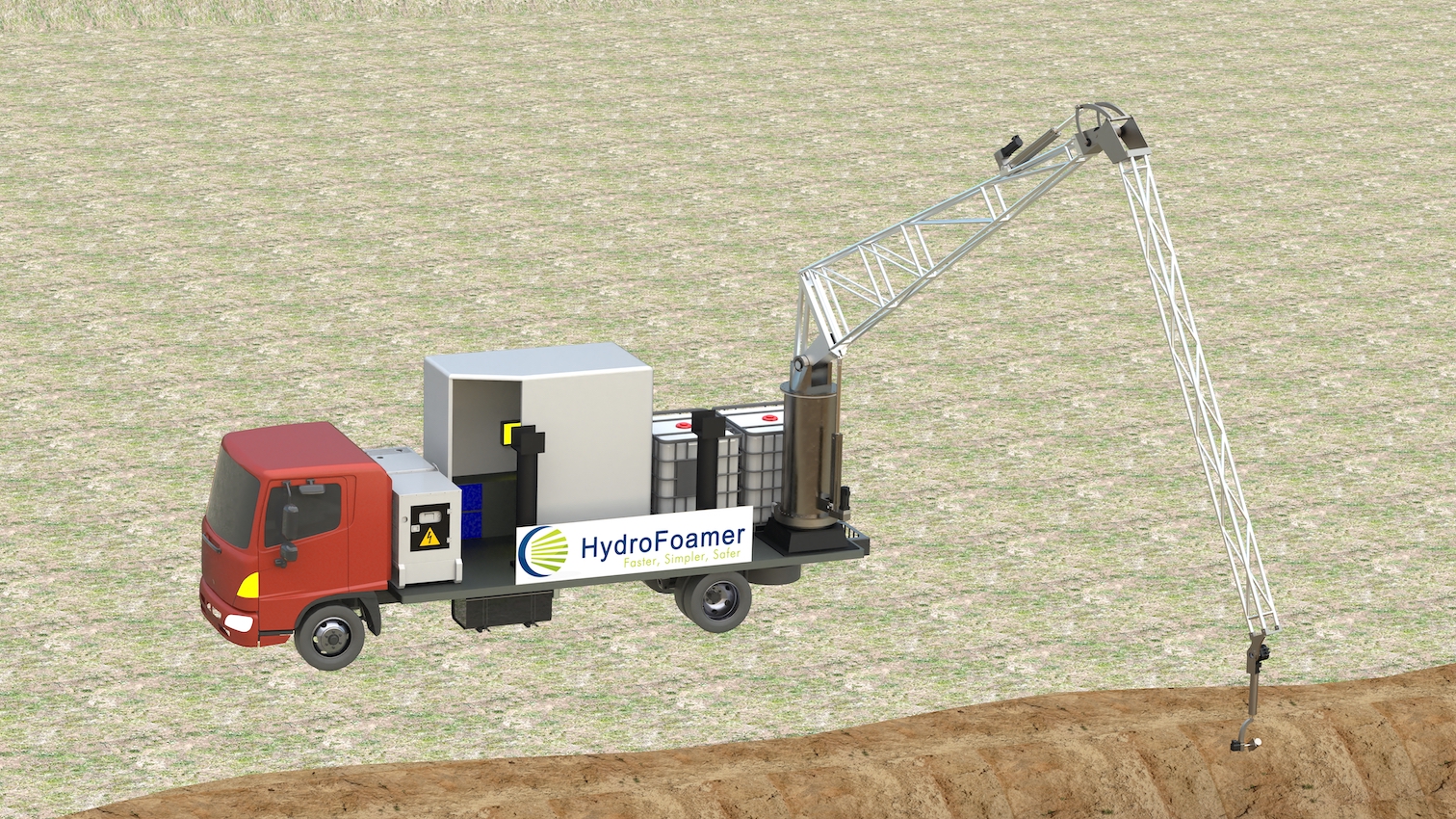 Still from the HydroFoamer Siemens simulation video