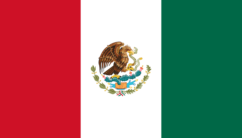 Mexican flag representing patent grant in Mexico