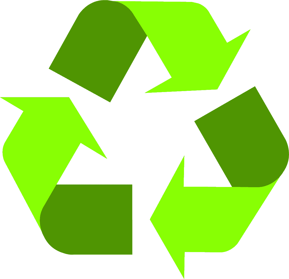 Recycling symbol representing polyurethane recycling